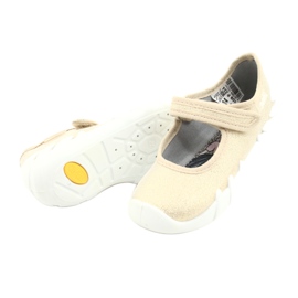 Befado Kinder schnelle goldene Schuhe 109P224 beige 3
