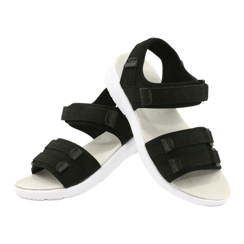 American Club Frauen Sandalen Sport Leder Einsatz RL45/21 Schwarz 3