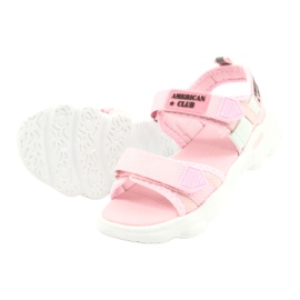 American Club Mädchen rosa Sports Sandalen RL32/21 3