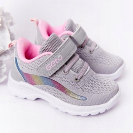 Kinder Sportschuhe Sneakers Grau Ready Go! rosa mehrfarbig 1