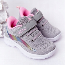 Kinder Sportschuhe Sneakers Grau Ready Go! rosa mehrfarbig 2