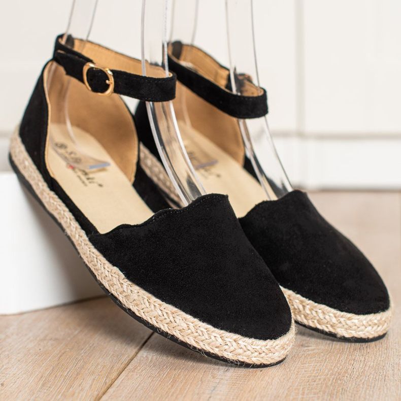 S. BARSKI Schwarze Espadrilles mit Schnalle S.BARSKI 1