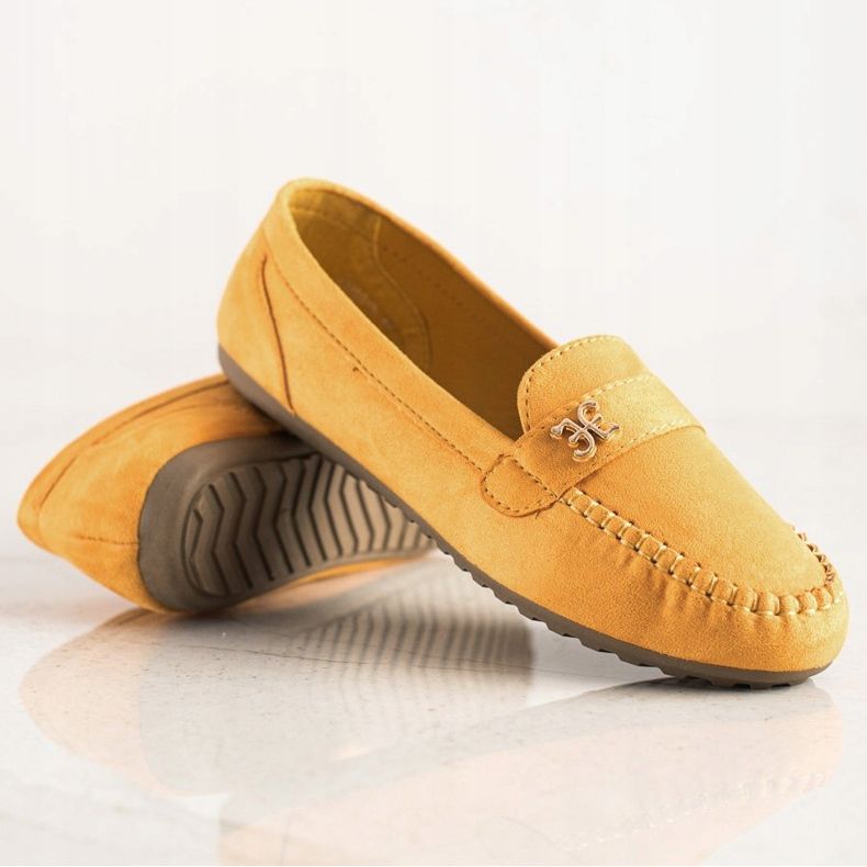 Fama Wildleder-Espadrilles mit Ornament gelb 1