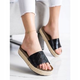 SHELOVET Hausschuhe auf der Plattform schwarz 2