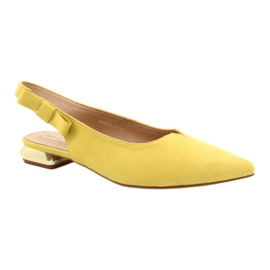 Filippo Gelbe Pumps mit offenem Absatz FIILI PPO DP2092 / 21 YL golden 3