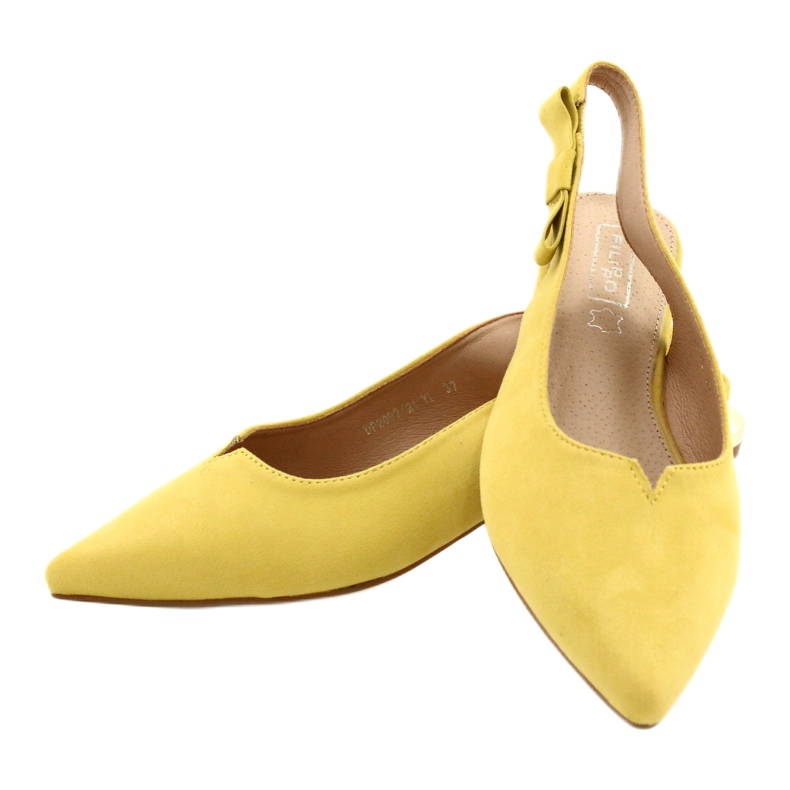 Filippo Gelbe Pumps mit offenem Absatz FIILI PPO DP2092 / 21 YL golden 5