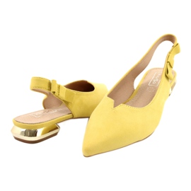 Filippo Gelbe Pumps mit offenem Absatz FIILI PPO DP2092 / 21 YL golden 4