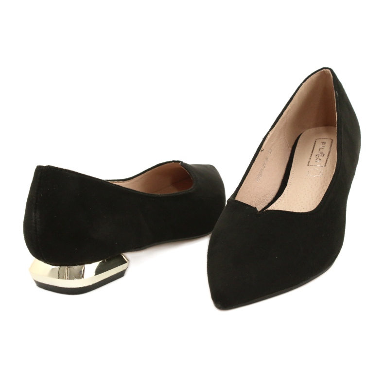 Pumps mit goldenen Absätzen FILIPPO DP2091 / 21 BK schwarz 4