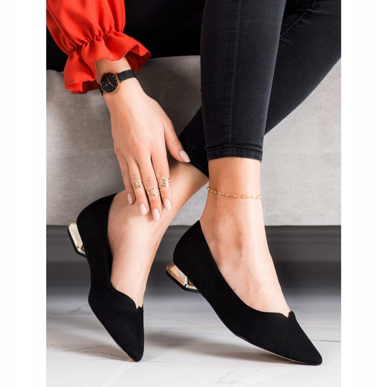 Pumps mit goldenen Absätzen FILIPPO DP2091 / 21 BK schwarz 2