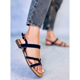 Schwarze Damensandalen H8-177 Schwarz 2