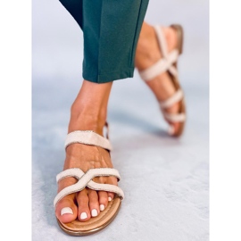 Beige Sandalen für Damen H8-177 Beige 1