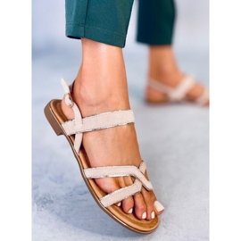 Beige Sandalen für Damen H8-177 Beige 2