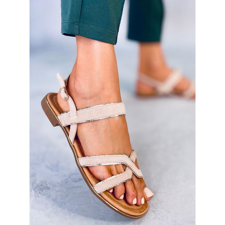 Beige Sandalen für Damen H8-177 Beige 2
