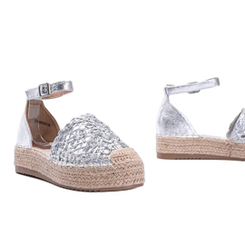 Chaistys silber geflochtene Espadrilles 1