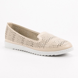 Weide Durchbrochene Lords beige 1