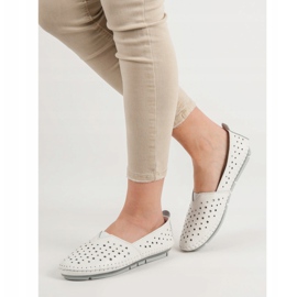 Kylie Damenschuhe aus Leder weiß 2