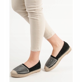 Vices Espadrilles mit Cubic Zirkonia Schraubstöcken schwarz 2