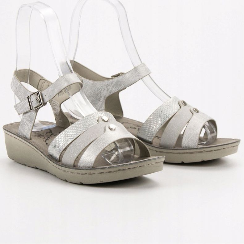 Evento Silberne Sandalen grau 2