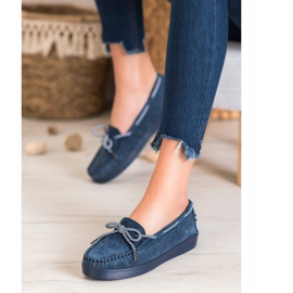 Filippo Klassische Leder-Loafer blau 1