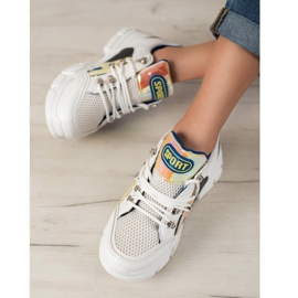 Bella Paris Fashion Sneakers mit Mesh weiß mehrfarbig 1
