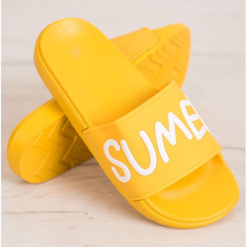 SHELOVET Gummi Hausschuhe gelb 1