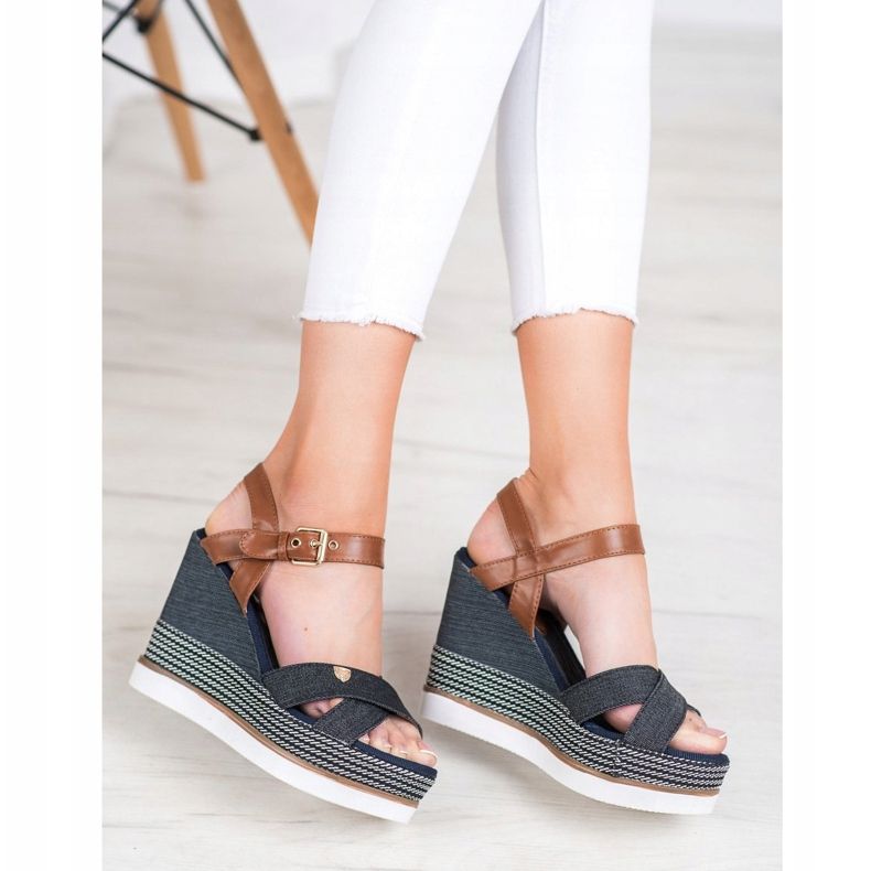 SHELOVET Keilsandalen mehrfarbig 1