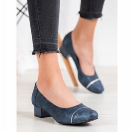 Goodin Durchbrochene Pumpen auf einer Säule blau 2