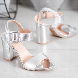 Small Swan Sandalen an einer Bar mit Öko-Leder grau 1