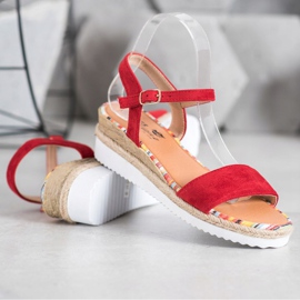 Yes Mile Bequeme Wildledersandalen rot 1