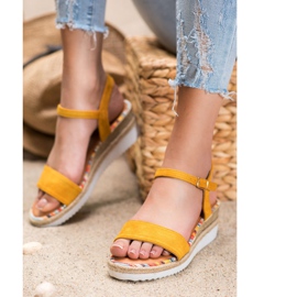 Yes Mile Bequeme Wildledersandalen gelb 2