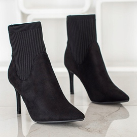 VINCEZA Slip-On Stiefel schwarz 1