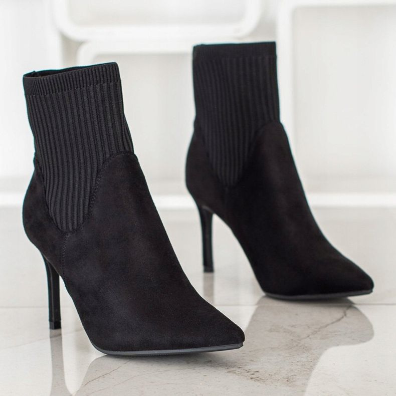 VINCEZA Slip-On Stiefel schwarz 1