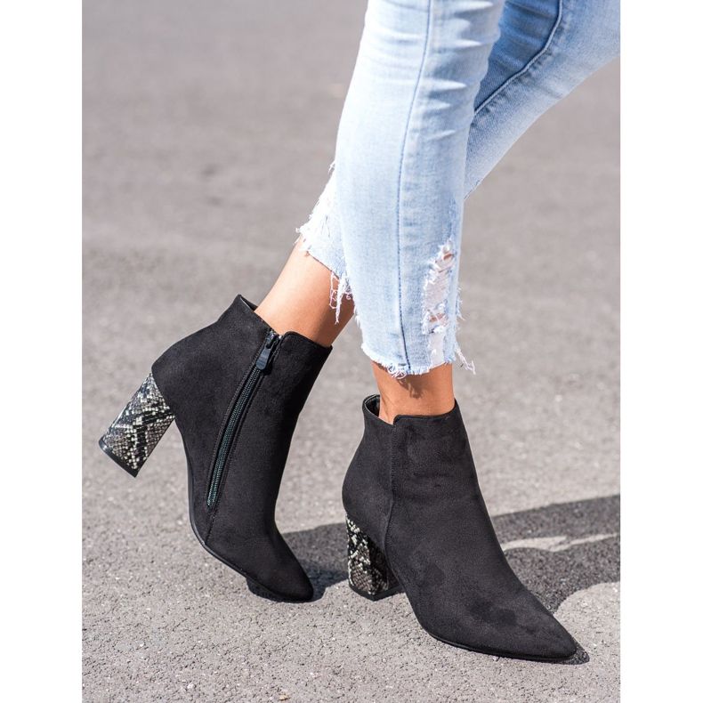 Stiefel mit Schlangenmotiv VINCEZA schwarz 2