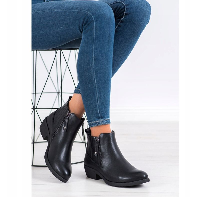 Bella Paris Warme Stiefel mit Reißverschluss schwarz 1