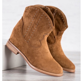 Ideal Shoes Modische Camel Cowgirls braun 1
