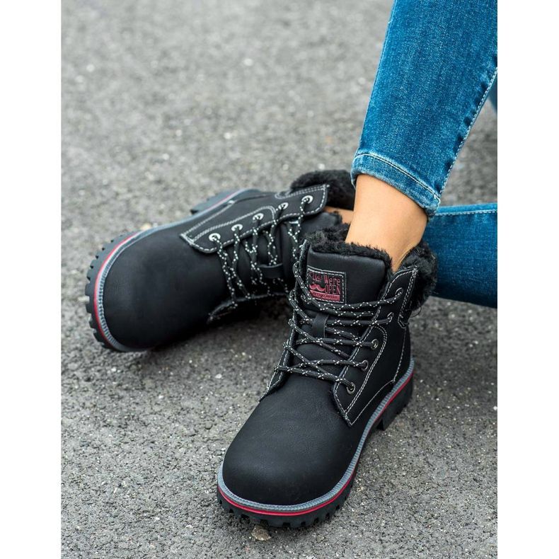 Arrigo Bello Warme Trekkingschuhe schwarz 1