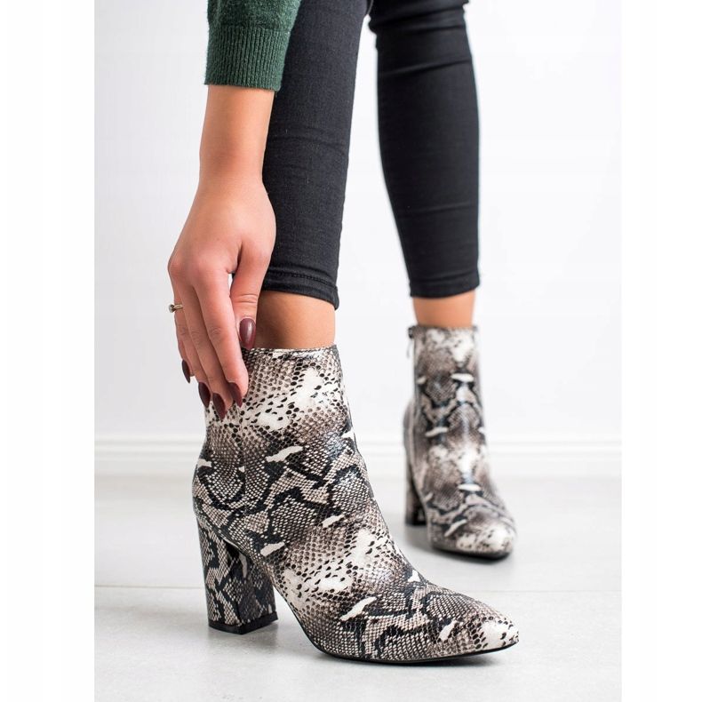 Goodin Stiefel im Spitz-Schlangen-Print mehrfarbig 1