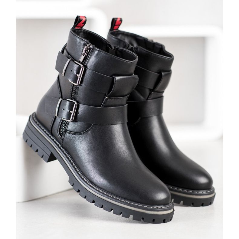 J. Star Arbeiter mit Schnallen schwarz 1