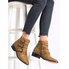 Corina Braune Stiefel mit Schnallen 2