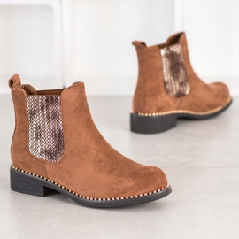 SHELOVET Stylische Chelsea-Boots braun 2