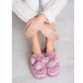 Bona Einhorn Hausschuhe für Damen lila rosa 1