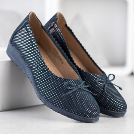 Filippo Elegante Ballerinas mit Short marineblau blau 2