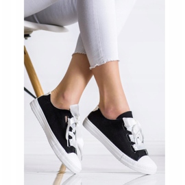 SHELOVET Stylische gebundene Sneakers schwarz 1