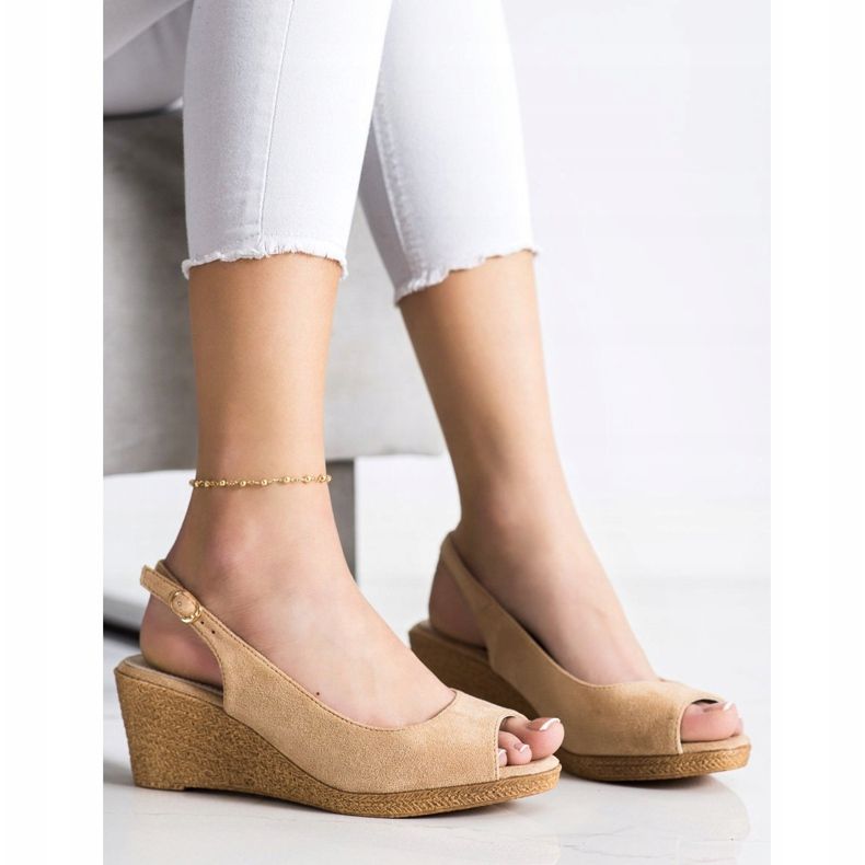 Goodin Lässige Keilsandalen braun 1