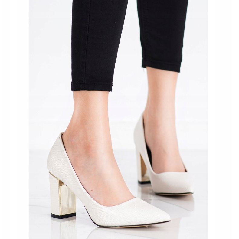 Goodin Stylische Pumps auf High Heels beige 1