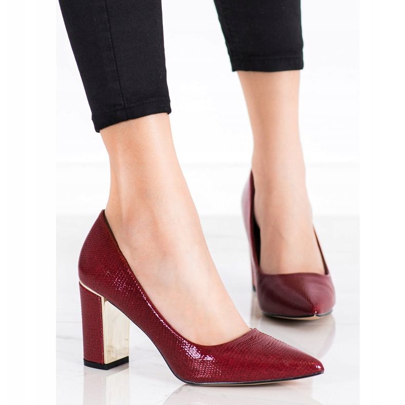 Goodin Stylische Pumps auf High Heels rot 1