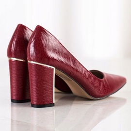 Goodin Stylische Pumps auf High Heels rot 2