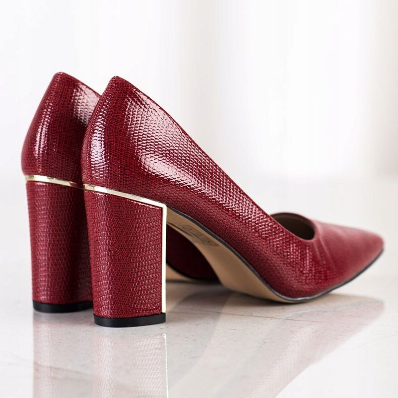 Goodin Stylische Pumps auf High Heels rot 2