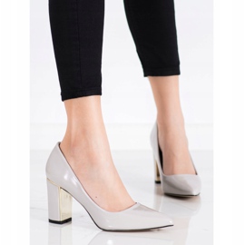 Goodin Stylische Pumps auf High Heels beige mehrfarbig grau 1