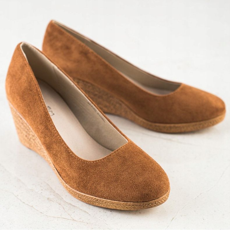 Goodin Leichte Keilpumpen braun 1